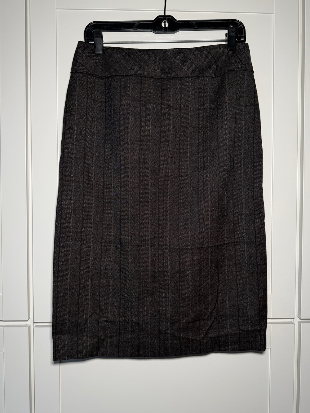Vintage Portfolio Louben Brown Pencil Skirt Office Siren Dark Academia Stripes